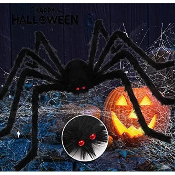 Halloween Spider Decorations,51" Giant Spider Decorations,200" Halloween Spider - Image 3
