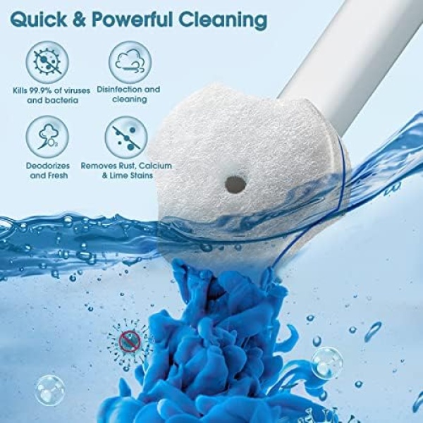 BALORIZ Disposable Toilet Brush with 48 Refills, Toilet Bowl Brush Disposable - Image 2