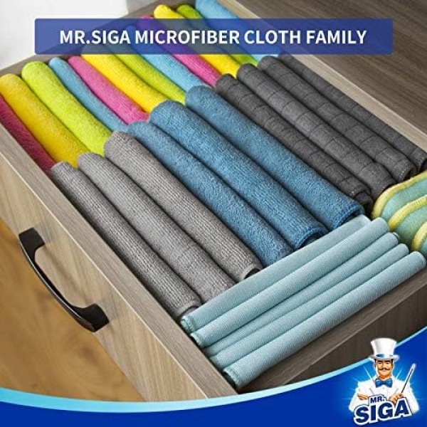 MR.SIGA Microfiber Cleaning Cloth,Pack of 12,Size:12.6" x 12.6" - Image 3