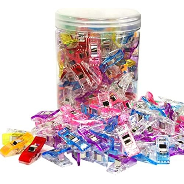 Otylzto Sewing Clips, 120 Pcs with Plastic Box, Premium Quilting Clips