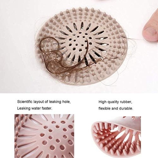 Hair Catcher Durable Silicone Hair Stopper Shower Drain Covers Easy to Install - Image 5