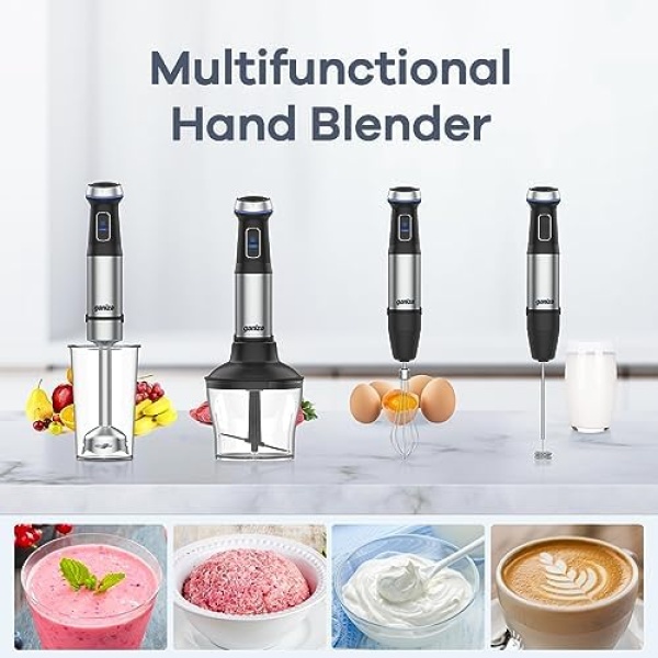 Ganiza Immersion Blender, Electric Hand Blender 800W with 15 Speed - Image 6