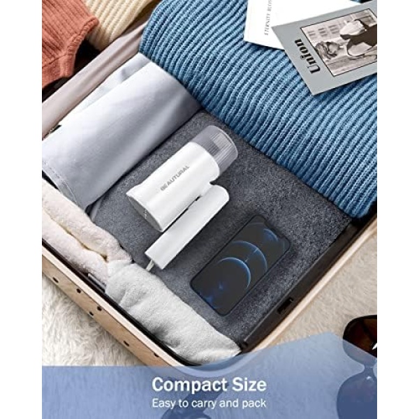 BEAUTURAL Steamer for Clothes, Foldable Handheld Clothing Wrinkles Remover - Image 3