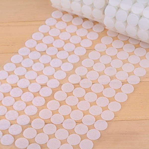 Vkey 1000pcs (500 Pair Sets) 3/4" Diameter Sticky Back Coins Hook & Loop Self - Image 3