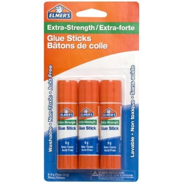 Elmer's 60509q Extra Strength Office Glue Stick, 8g (0.28 Oz.) Each, 3-pack