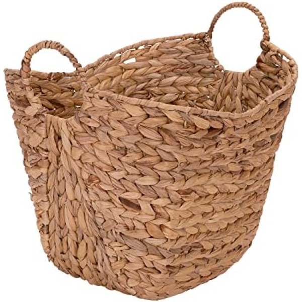 Household Essentials ML-4002 Tall Water Hyacinth Wicker Basket