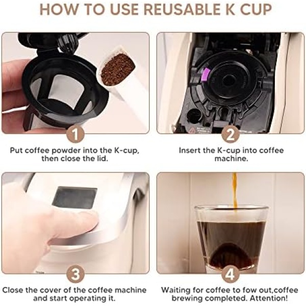 Reusable K Cups, 6 Pack Universal Fit Reusable Coffee Filters with Food Grade - Image 6