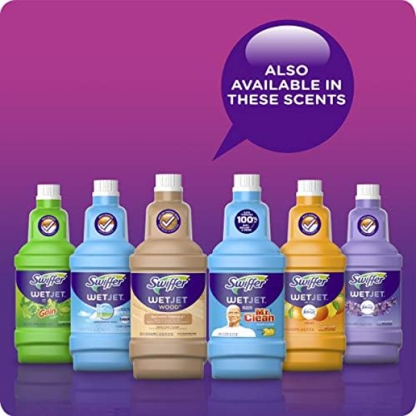 Swiffer WetJet All Purpose Floor Cleaner Solution, Liquid Refill Bottle, Open - Image 6