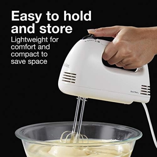 Hamilton-Beach Proctor Silex 62515PS 5-Speed Easy Mix Hand Mixer, White - Image 4