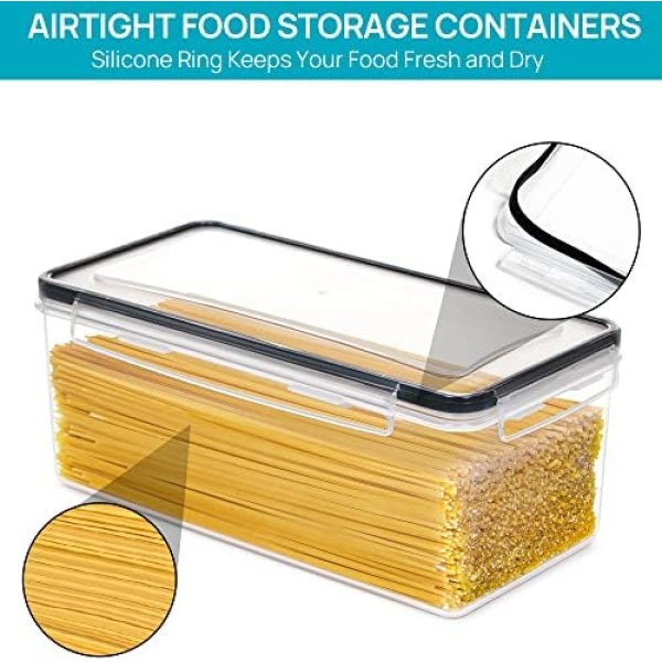 Vtopmart Airtight Food Storage Containers with Lids 4PCS Set 3.2L, Plastic - Image 3