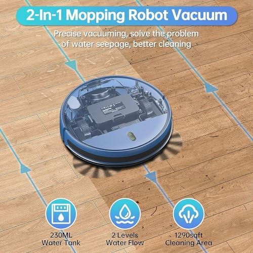 Robot Vacuum and Mop Combo, Robotic Vacuum Cleaner with Schedule - Image 6