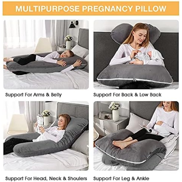 Chilling Home 59 Inch Pregnancy Pillow for Sleeping, Maternity Pillow for - Image 6