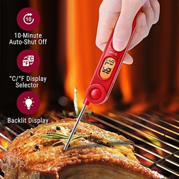 ThermoPro TP03B Digital Instant Read Meat Thermometer with Backlight LCD - Image 4