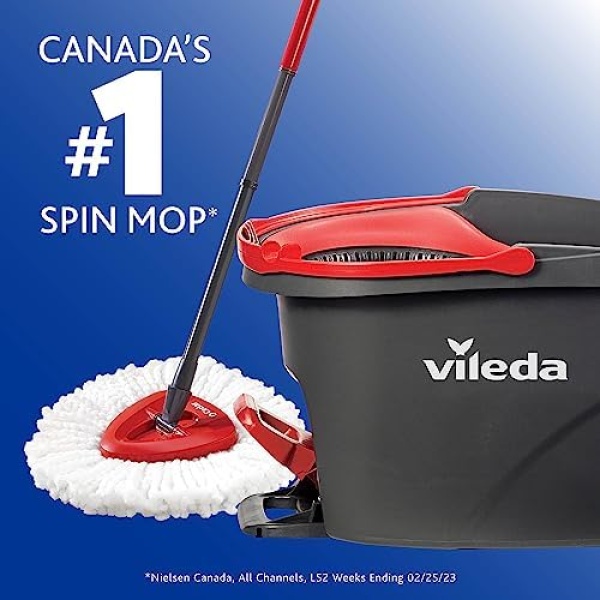 Vileda EasyWring Microfibre Spin Mop & Bucket Floor Cleaning System with Power - Image 9
