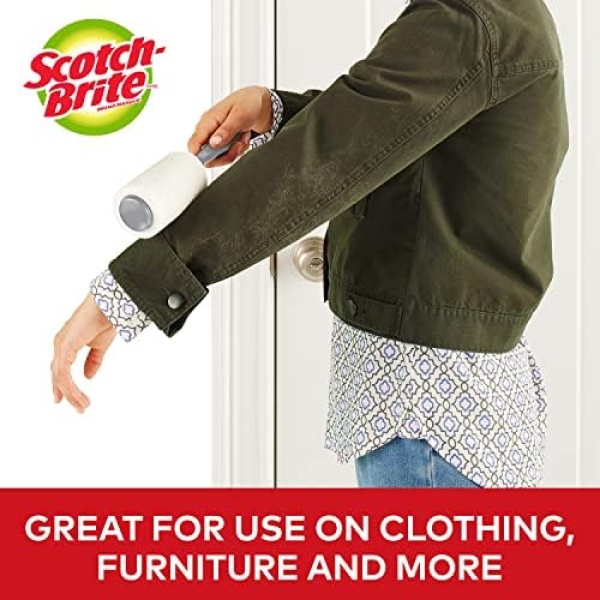 Scotch-Brite Lint Roller, 2 Pack, 60 Sheets/Roller, Refillable Lint Brush - Image 3