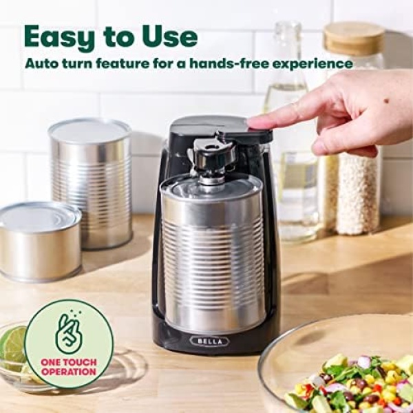 BELLA Electric Can Opener and Knife Sharpener, Multifunctional Jar and Bottle - Image 2
