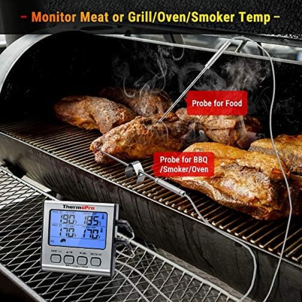 ThermoPro TP17 Digital Meat Thermometer with Dual Temperature Probe Large - Image 3