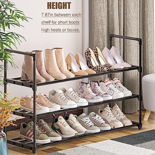 Shoe Rack for Closet Sturdy Shoe Storage Metal Shoe Rack Organizer for Entryway - Image 5