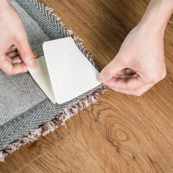 Home Techpro Rug Pads Grippers, 4 PCS Non Slip Washable Grippers for Rug - Image 5