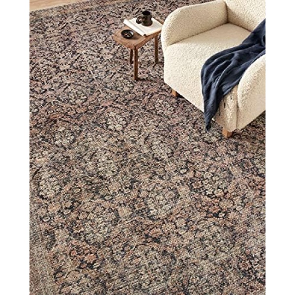 Amber Lewis x Loloi Billie Collection BIL-01 Ink / Salmon 7'-6" x 9'-6" Area Rug - Image 6