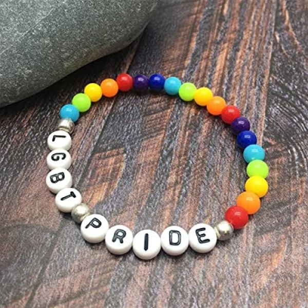 Alphabet Letter Beads, 300 Pcs Round Alphabet Beads with Clear Elastic Thread - Image 4