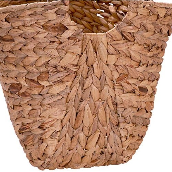 Household Essentials ML-4002 Tall Water Hyacinth Wicker Basket - Image 3