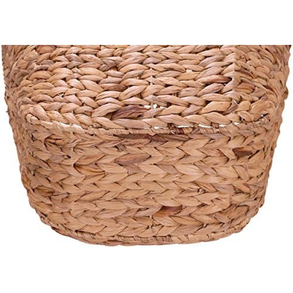 Household Essentials ML-4002 Tall Water Hyacinth Wicker Basket - Image 5