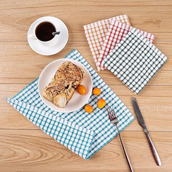 Oeleky 100% Cotton Kitchen Dish Cloths for Washing Dishes, 12x12 Inches Dish - Image 6