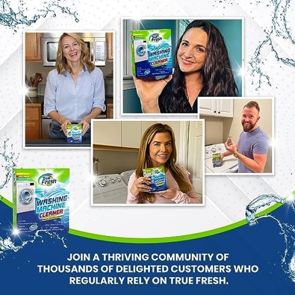 True Fresh Washing Machine Cleaner Tablets, 15 Solid Deep Cleaning Tablet - Image 6