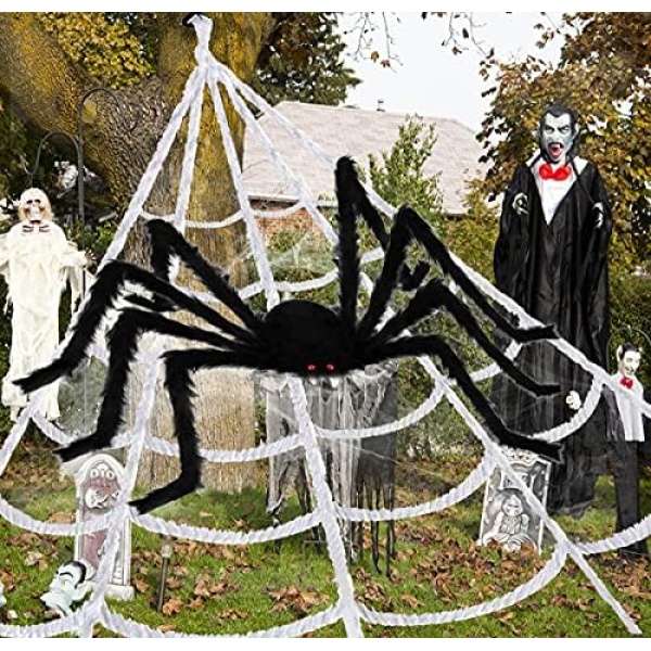 Halloween Spider Decorations,51" Giant Spider Decorations,200" Halloween Spider - Image 8