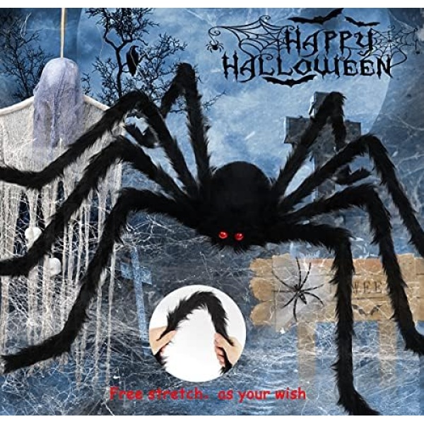 Halloween Spider Decorations,51" Giant Spider Decorations,200" Halloween Spider - Image 6