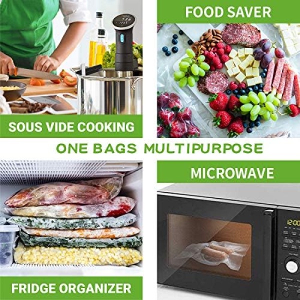BoxLegend Vacuum Sealer Bags 11''x50' (2 Pack), Food Saver Bags Rolls, Sac Sous - Image 6