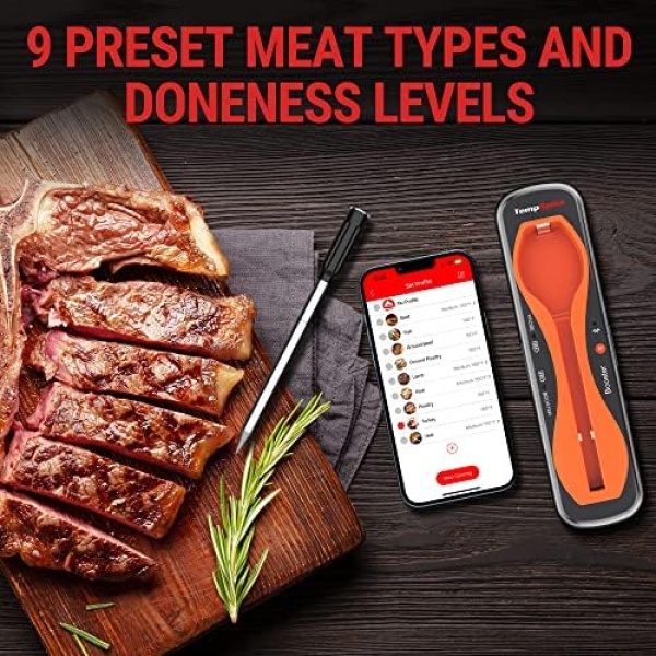 ThermoPro TempSpike 500FT Truly Wireless Meat Thermometer, Bluetooth Meat - Image 6