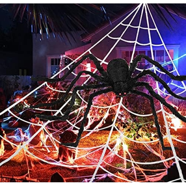 Halloween Spider Decorations,51" Giant Spider Decorations,200" Halloween Spider - Image 7