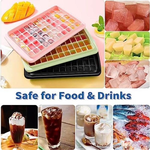 ARTLEO Ice Cube Tray with Lid and Bin for Freezer, Easy Release 55 Nugget Ice - Image 6