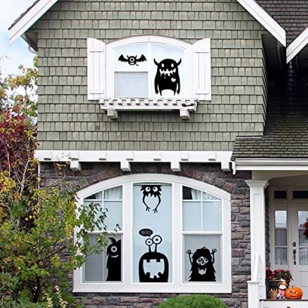 CCINEE 10PCS Giant Halloween Window Clings Novelty Cute Wiggly Monster Window - Image 5