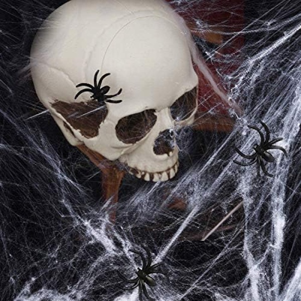 Fake Spider Web [Bonus 40 Spiders] Halloween Party Outdoor Decorations Supplies - Image 8